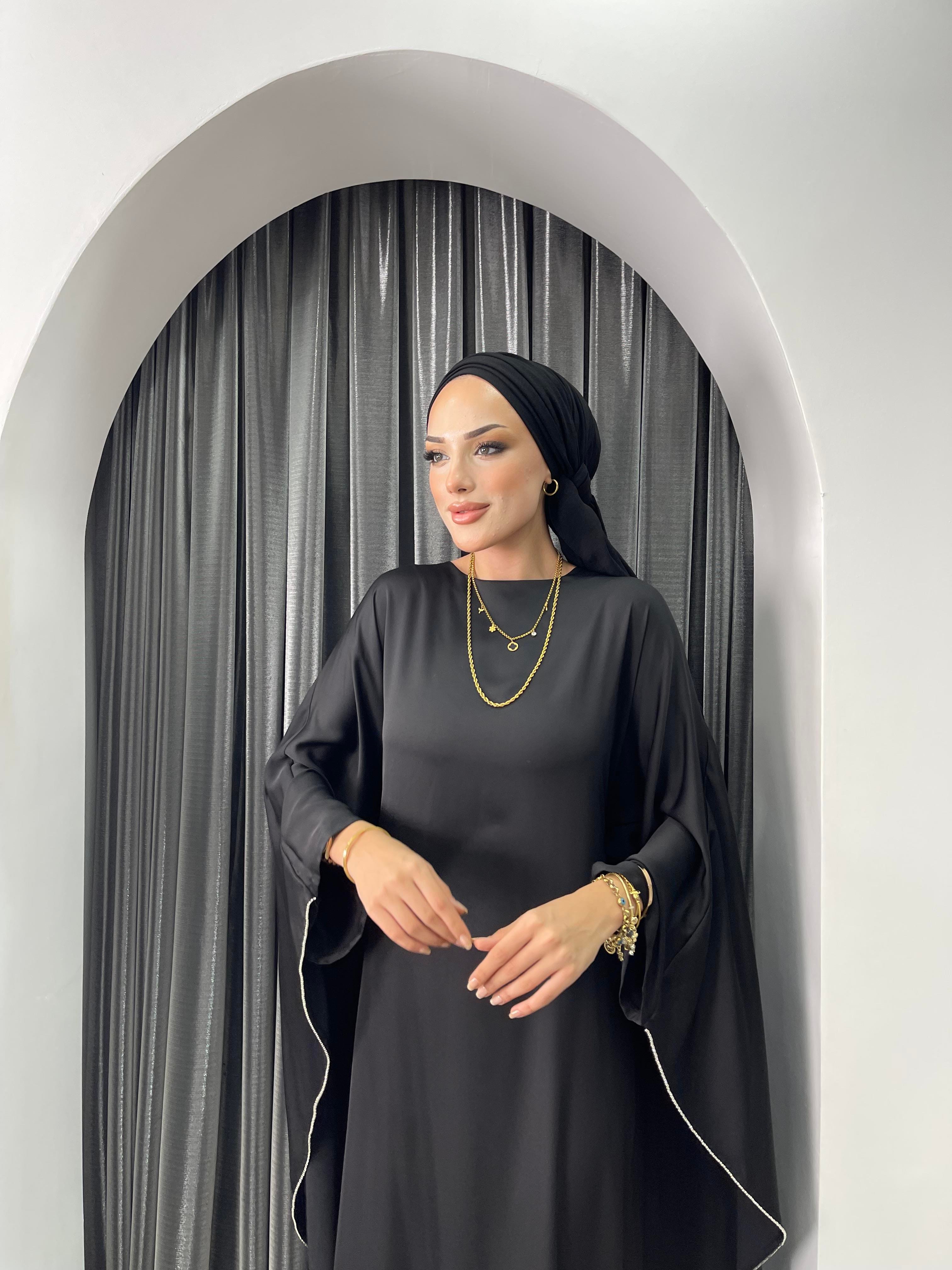 Taşlı Pelerin Elbise