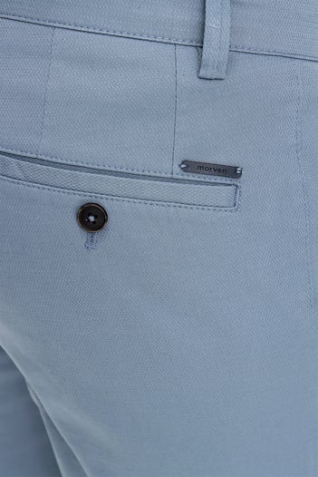  Morven Erkek Buz Mavisi Pamuklu Slim Fit Yan Cep Keten Pantolon