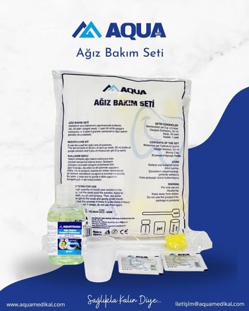 Ağız Bakım Seti 20 Adet Süngerli Swab + 50 ml Gargara + 5 Adet Nemlendirici