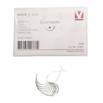Kruuse Sütür İğnesi Regular 1/2 Keskin 25 MM 10'lu Paket