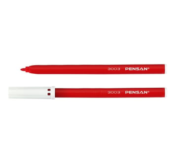 Pensan 3003 Ofis Tipi Keçeli Kalem Kırmızı