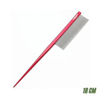SHERNBAO Sivri Uçlu Çelik Tarak 18 cm (Kırmızı)