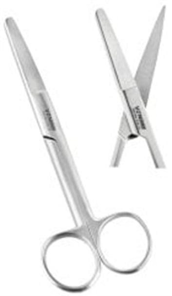 VZN Cerrahi Makas DÜZ 14,5 cm Küt-Sivri
