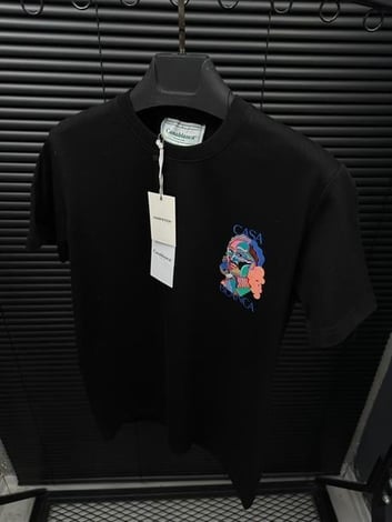 Göğüs Ve Sırt Portre Baskılı T-Shirt - Beyaz