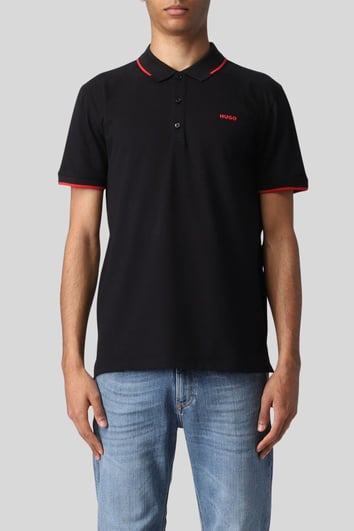 Hugo Slim Fit Polo Yaka Erkek T-Shirt Siyah