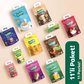 Organik Mix Atıştırmalık Paketi 11 adet (11 çeşit) görseli.