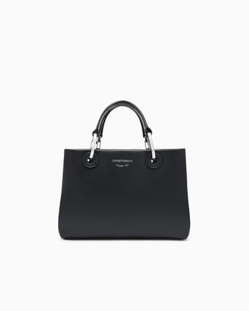 Emporio Armani Emporıo Armani Kadın %100 Deri Harici Fermuarlı İç Bölmeli Çıkarılabilir Omuz Askılı Siyah Omuz Çantası EW000361 AF18673-UC001