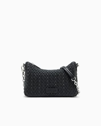 Emporio Armani Emporıo Armani Kadın Örgü Desenli Fermuarlı Zincirli Omuz Askılı Siyah Omuz Çantası EW002961 AF19228-UC001