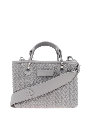 Emporio Armani Emporıo Armani Kadın Örgü Desenli Çapraz Omuz Askılı Gri Omuz Çantası EW000382 AF18941-U8028