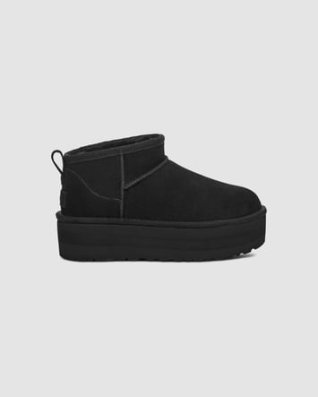 UGG UGG Kadın Düz Taban Logo Baskılı Rahat Spor Stil BLACK Bot & Bootie 1135092-BLACK