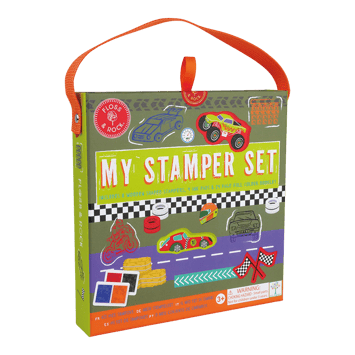 FLOSS & ROCK Stamper Ahşap Baskı Seti / Cars
