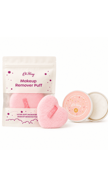 Oh Flossy Yıkanabilir Makyaj Temizleme Pufu - Su Bazlı Oje Çıkarıcı Set