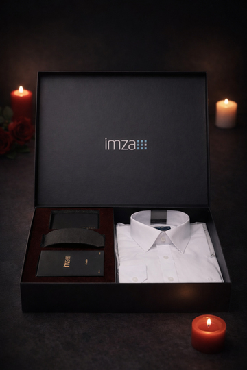 Beyaz Gömlek Slim Fit, Kravat, Cüzdan, Parfüm 4lü Set, Damat Bohçası, Hediye Seti, Düğün Set