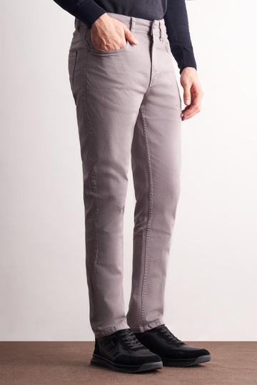 Gri 5 Cep Casual Slim Fit Pamuklu 5 Cep Pantolon 1003255318