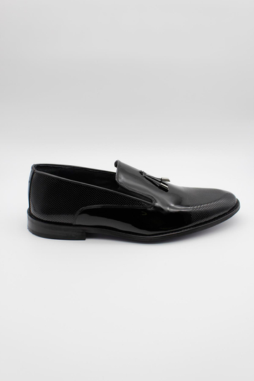 Siyah Hakiki Deri Rugan Neolit Taban Tokalı Smokin Ayakkabı 1033235125