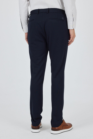 Koyu Lacivert Esnek Yandan Cepli Casual Slim Fit Jogger Pantolon 1003250156
