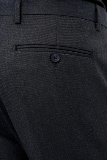 Lacivert Düz Gabardin Esnek Yan Cep Slim Fit Classic Pantolon 1003245209_219