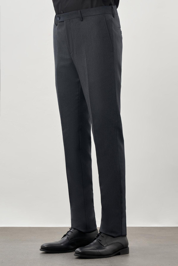 Lacivert Düz Gabardin Esnek Yan Cep Slim Fit Classic Pantolon 1003245209_219