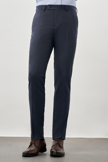 Lacivert Düz Gabardin Esnek Yan Cep Slim Fit Classic Pantolon 1003245209_202