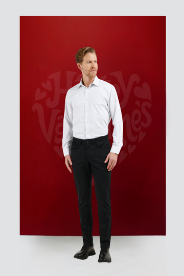 Siyah 5 Cep  Düz Paça Pamuklu Slim Fit 5 Cep Casual Pantolon 1003255154