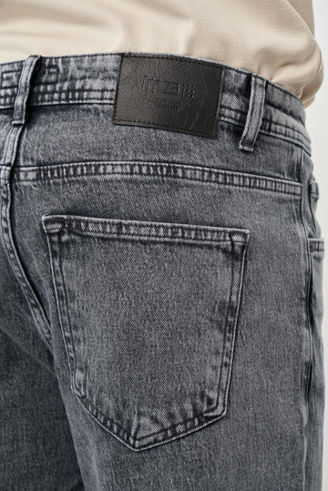 Siyah Düz Cord Pamuklu 5 Cep Oversize Casual Denim Pantolon 1023245156