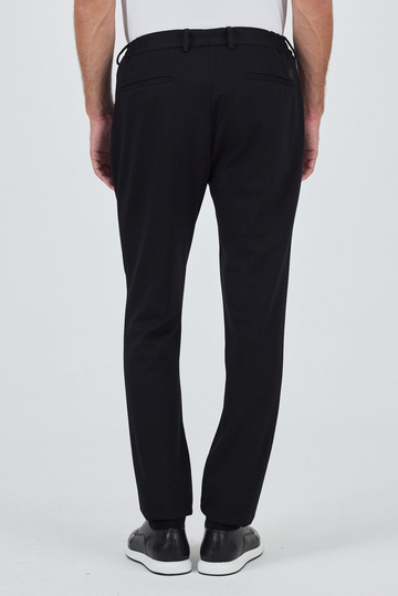 Siyah Esnek Yandan Cepli Casual Slim Fit Jogger Pantolon 1003250156