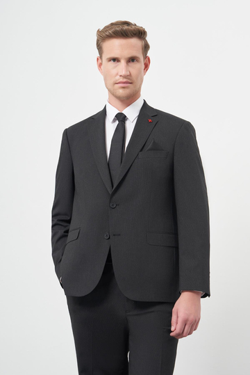 Siyah Mono Yaka 4 Drop Comfort Fit Classic Takım Elbise 1001245168