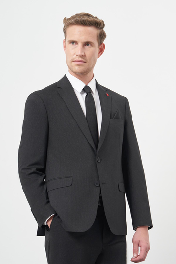 Siyah Mono Yaka 4 Drop Comfort Fit Classic Takım Elbise 1001245168