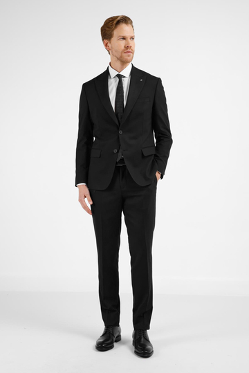 Siyah Kırlangıç Yaka Tam Astar 6 Drop Slim Fit Takım Elbise 1001255162