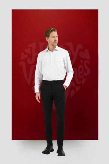 Siyah Yan Cep Düz Paça Pamuklu Slim Fit Chino Casual Pantolon 1003255155