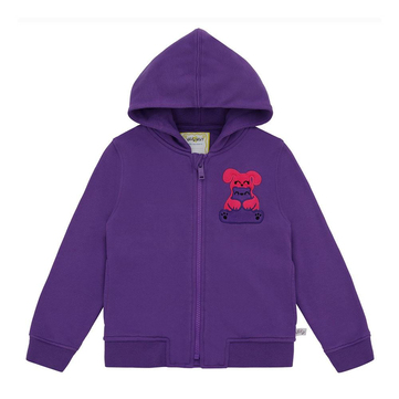 Milky Wilky Ses Çıkaran Mor Fermuarlı Kapüşonlu Sweatshirt