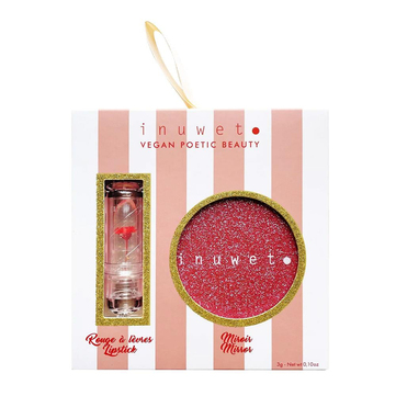 Inuwet Lipbalm Çiçek Detaylı Parlatıcı Dudak Balmı & Ayna Seti