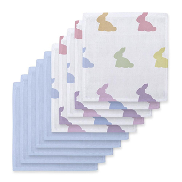 Deux Lapins Rainbow Lapin & Endless Blue 10`lu Müslin Ağız Bezi Paketi