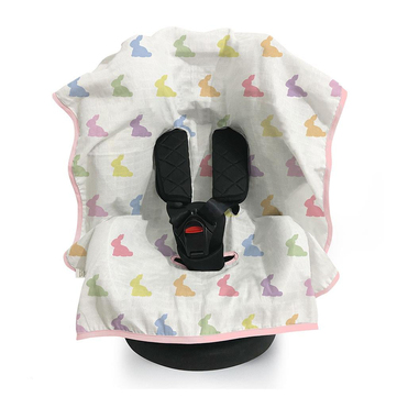 Deux Lapins Müslin Puset & Oto Koltuk Örtüsü | Rainbow Lapin Pink