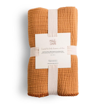 The Magic State Mustard 4 Kat Organik Müslin Örtü