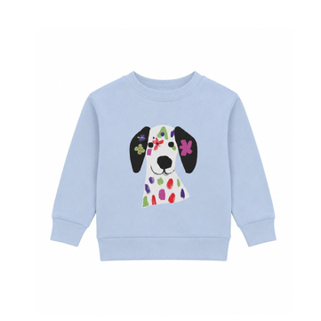 Midu & Fun Floral Puppy Mavi Sweatshirt