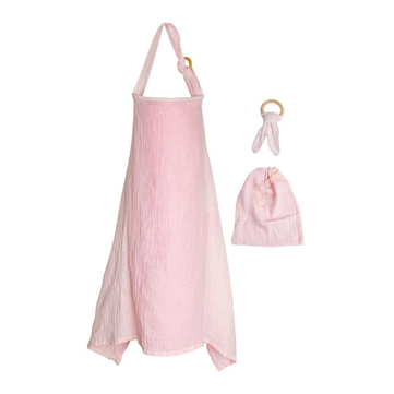 Münü Design Müslin Emzirme Örtüsü Seti Pembe