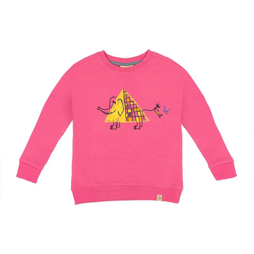 Beetle Beez Elephant Ride Sweatshirt Pembe