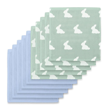 Deux Lapins Mono Lapin Matcha Green & Endless Blue 10`lu Müslin Ağız Bezi Paketi