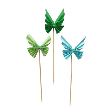 Balin Mandalin Mavi Kelebek Origami Pasta Üstü Süsü