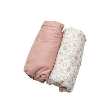 Pembe Bögürtlen Bebek Lastikli Çarşafları 60x120 cm 2 Adet