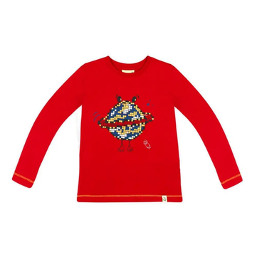 Beetle Beez Dancing Planet Uzun Kollu Tişört Kırmızı