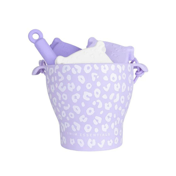 Swim Essentials Leopard Lila Silikon Kova, Kürek ve Kalıp Seti