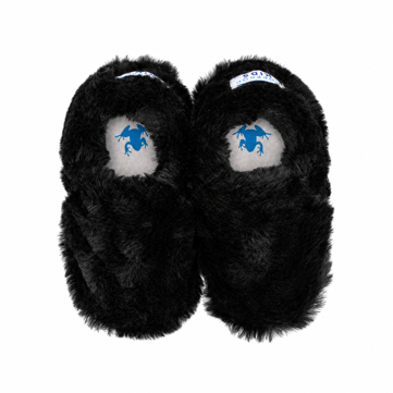 Hopfrög Furry Furry Barefoot Patik Siyah Kürk