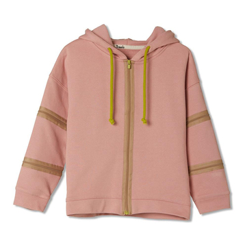 JayJayJumpie 3ü Bir Arada Dönüşebilir Hoodie Çıkarılabilir Dirsek Parçalı Kapüşonlu Çocuk Sweatshirt | Pembe