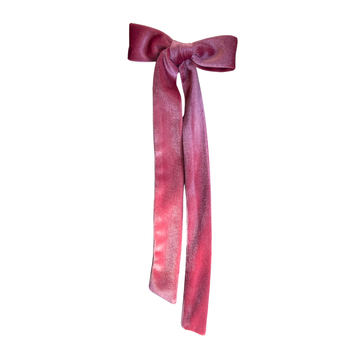 Bella Bonnbonn Uzun Pembe Beyaz Kadife Fiyonk Toka