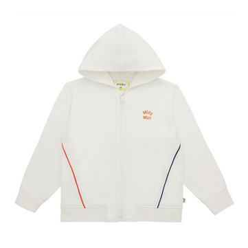 Milky Wilky Erkek Çocuk Beyaz Kapüşonlu Sweatshirt