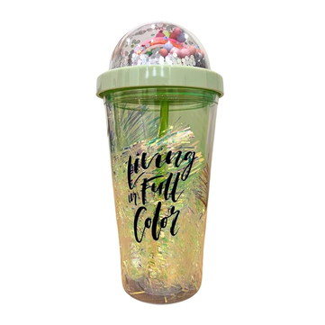 Etoilee Living In Full Color Mint Işıklı Simli Pipetli Suluk