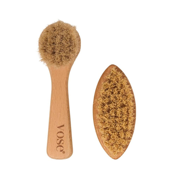 Vose 2′li Set Doğal At Kılı Yüz Fırçası + Tırnak Fırçası Kaktüs