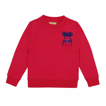 Milky Wilky Ses Çıkaran Fuşya Bisiklet Yaka Sweatshirt